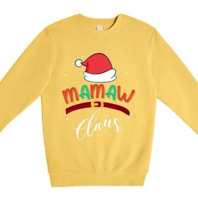 Mamaw Grandma Claus Santa Christmas Family Matching Cute Gift Premium Crewneck Sweatshirt