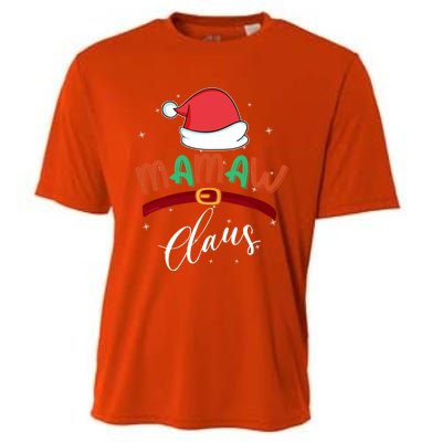 Mamaw Grandma Claus Santa Christmas Family Matching Cute Gift Cooling Performance Crew T-Shirt