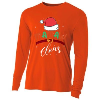 Mamaw Grandma Claus Santa Christmas Family Matching Cute Gift Cooling Performance Long Sleeve Crew