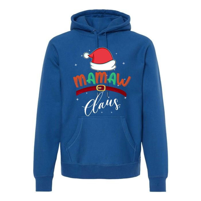 Mamaw Grandma Claus Santa Christmas Family Matching Cute Gift Premium Hoodie