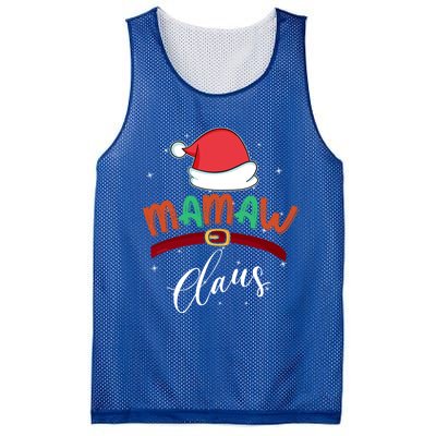 Mamaw Grandma Claus Santa Christmas Family Matching Cute Gift Mesh Reversible Basketball Jersey Tank