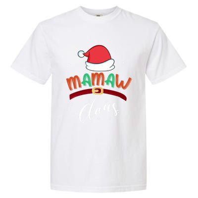 Mamaw Grandma Claus Santa Christmas Family Matching Cute Gift Garment-Dyed Heavyweight T-Shirt