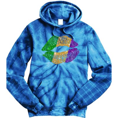 Mardi Gras Carnival Costume Lips Meaningful Gift Tie Dye Hoodie