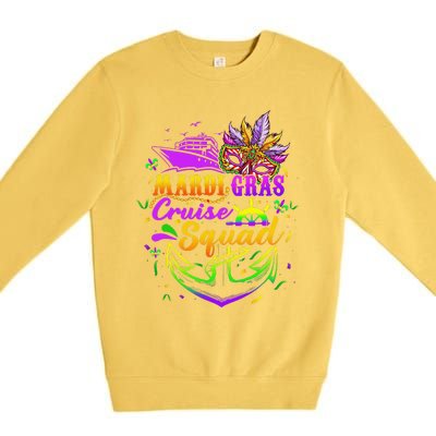 Mardi Gras Cruise Squad 2024 Matching Group Family Vacation Premium Crewneck Sweatshirt