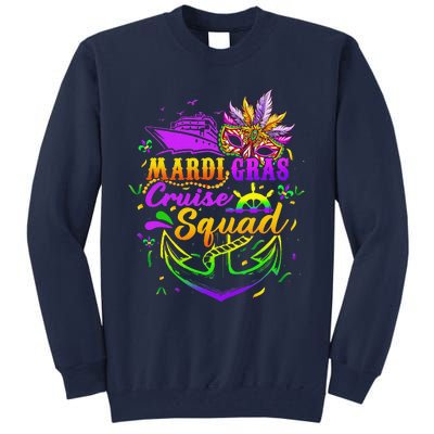 Mardi Gras Cruise Squad 2024 Matching Group Family Vacation Tall Sweatshirt