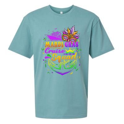 Mardi Gras Cruise Squad 2024 Matching Group Family Vacation Sueded Cloud Jersey T-Shirt