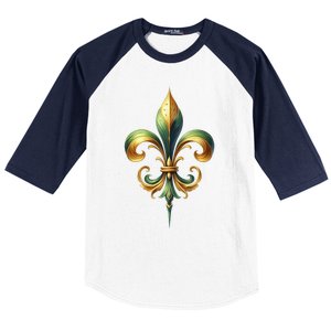 Mardi Gras Celebration Baseball Sleeve Shirt