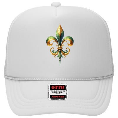 Mardi Gras Celebration High Crown Mesh Back Trucker Hat