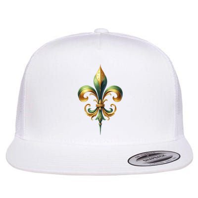 Mardi Gras Celebration Flat Bill Trucker Hat