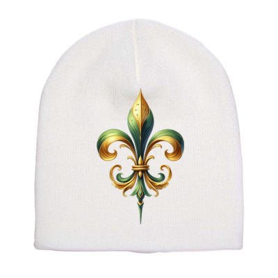 Mardi Gras Celebration Short Acrylic Beanie