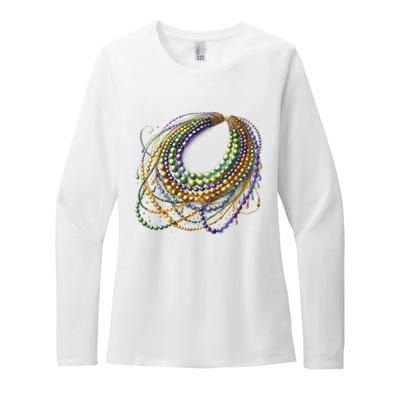 Mardi Gras Celebration Womens CVC Long Sleeve Shirt