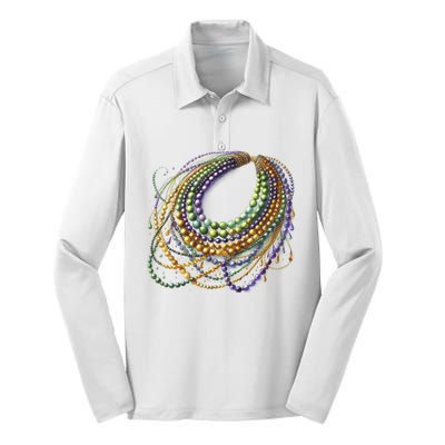 Mardi Gras Celebration Silk Touch Performance Long Sleeve Polo