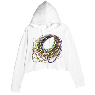 Mardi Gras Celebration Crop Fleece Hoodie