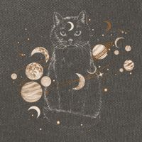 Magical Galaxy Cat Cotton Canvas Backpack
