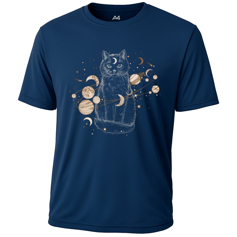 Magical Galaxy Cat Cooling Performance Crew T-Shirt