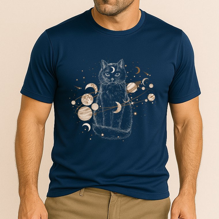 Magical Galaxy Cat Cooling Performance Crew T-Shirt