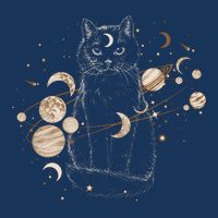Magical Galaxy Cat Tall T-Shirt