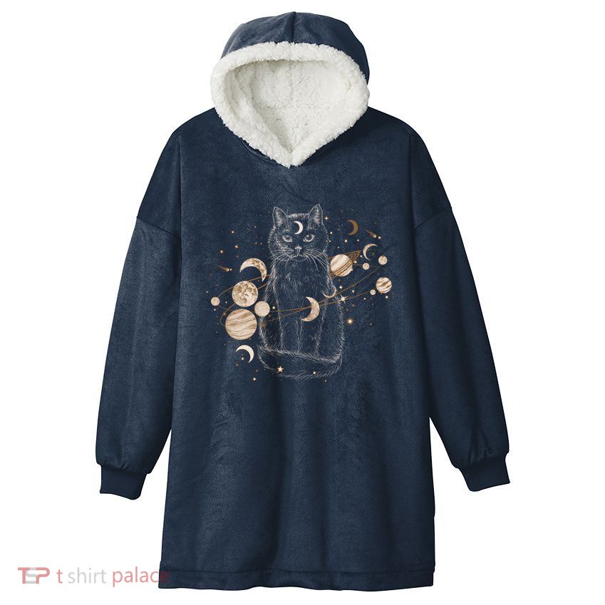 Magical Galaxy Cat Hooded Wearable Blanket
