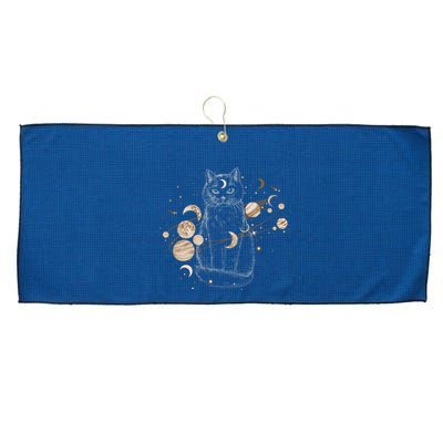 Magical Galaxy Cat Large Microfiber Waffle Golf Towel