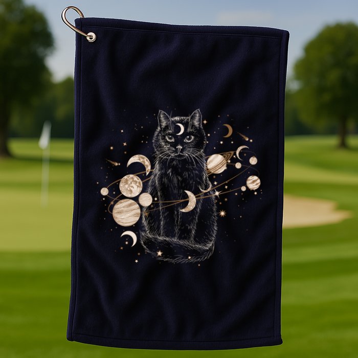 Magical Galaxy Cat Golf Towel