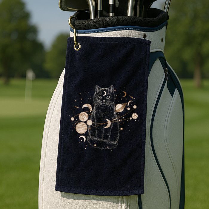 Magical Galaxy Cat Golf Towel