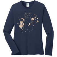 Magical Galaxy Cat Ladies Long Sleeve Shirt