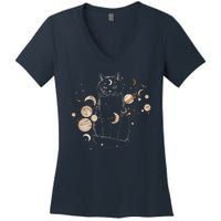 Magical Galaxy Cat Women's V-Neck T-Shirt