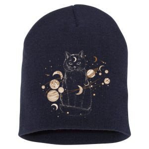 Magical Galaxy Cat Short Acrylic Beanie