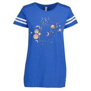 Magical Galaxy Cat Enza Ladies Jersey Football T-Shirt