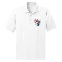 Mardi Gras Celebration PosiCharge RacerMesh Polo