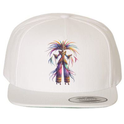 Mardi Gras Celebration Wool Snapback Cap