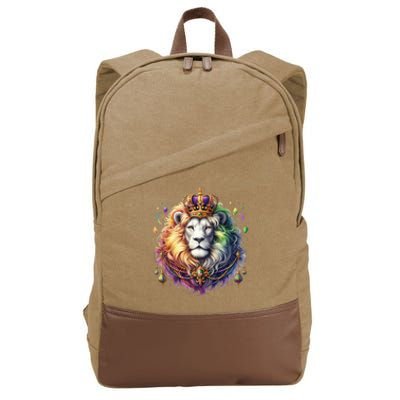 Mardi Gras Celebration Lion Cotton Canvas Backpack