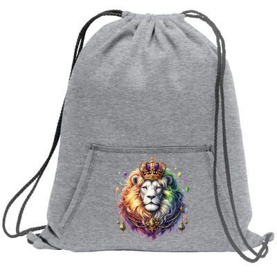 Mardi Gras Celebration Lion Sweatshirt Cinch Pack Bag