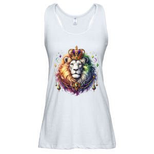 Mardi Gras Celebration Lion Ladies Essential Flowy Tank