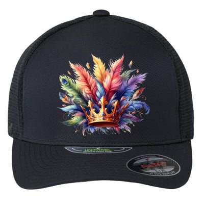 Mardi Gras Celebration Flexfit Unipanel Trucker Cap