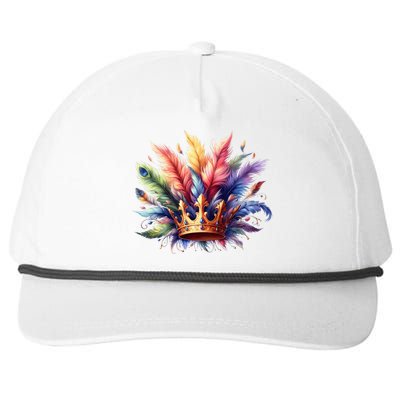 Mardi Gras Celebration Snapback Five-Panel Rope Hat