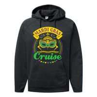 Mardi Gras Cruise Cruising Mask Cruise Ship Beads Performance Fleece Hoodie