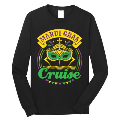 Mardi Gras Cruise Cruising Mask Cruise Ship Beads Long Sleeve Shirt