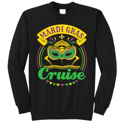 Mardi Gras Cruise Cruising Mask Cruise Ship Beads Sweatshirt