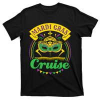 Mardi Gras Cruise Cruising Mask Cruise Ship Beads T-Shirt