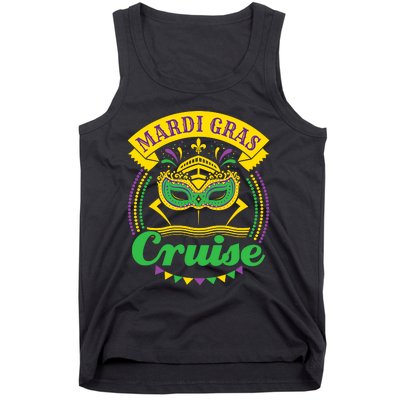 Mardi Gras Cruise Cruising Mask Cruise Ship Beads Tank Top