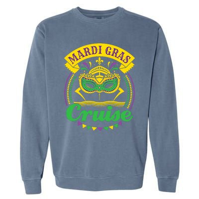 Mardi Gras Cruise Cruising Mask Cruise Ship Beads Garment-Dyed Sweatshirt