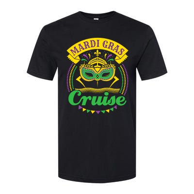 Mardi Gras Cruise Cruising Mask Cruise Ship Beads Softstyle CVC T-Shirt