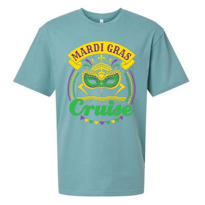 Mardi Gras Cruise Cruising Mask Cruise Ship Beads Sueded Cloud Jersey T-Shirt