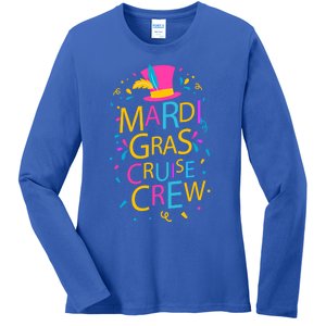 Mardi Gras Cruise Crew Ship Design Squad Festival Costume Gift Ladies Long Sleeve Shirt