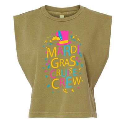 Mardi Gras Cruise Crew Ship Design Squad Festival Costume Gift Garment-Dyed Women's Muscle Tee