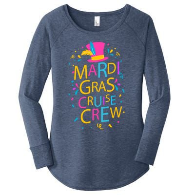 Mardi Gras Cruise Crew Ship Design Squad Festival Costume Gift Women's Perfect Tri Tunic Long Sleeve Shirt