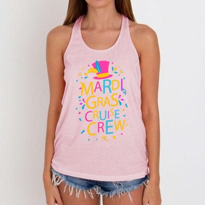 Mardi Gras Cruise Crew Ship Design Squad Festival Costume Gift Women's Knotted Racerback Tank