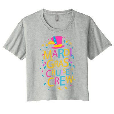 Mardi Gras Cruise Crew Ship Design Squad Festival Costume Gift Women's Crop Top Tee