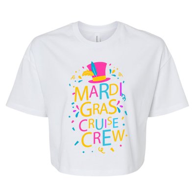 Mardi Gras Cruise Crew Ship Design Squad Festival Costume Gift Bella+Canvas Jersey Crop Tee